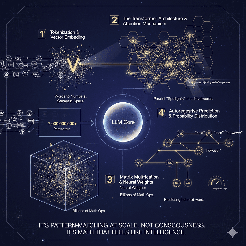 It’s Not Magic, It’s Math: The Fascinating Reality of LLMs